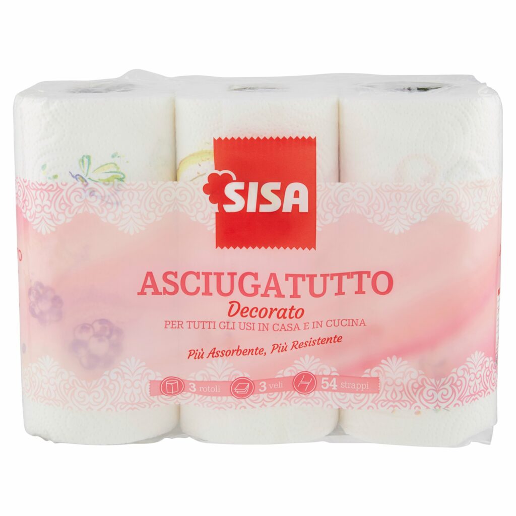 Sisa Asciugatutto Decorato 3 pz