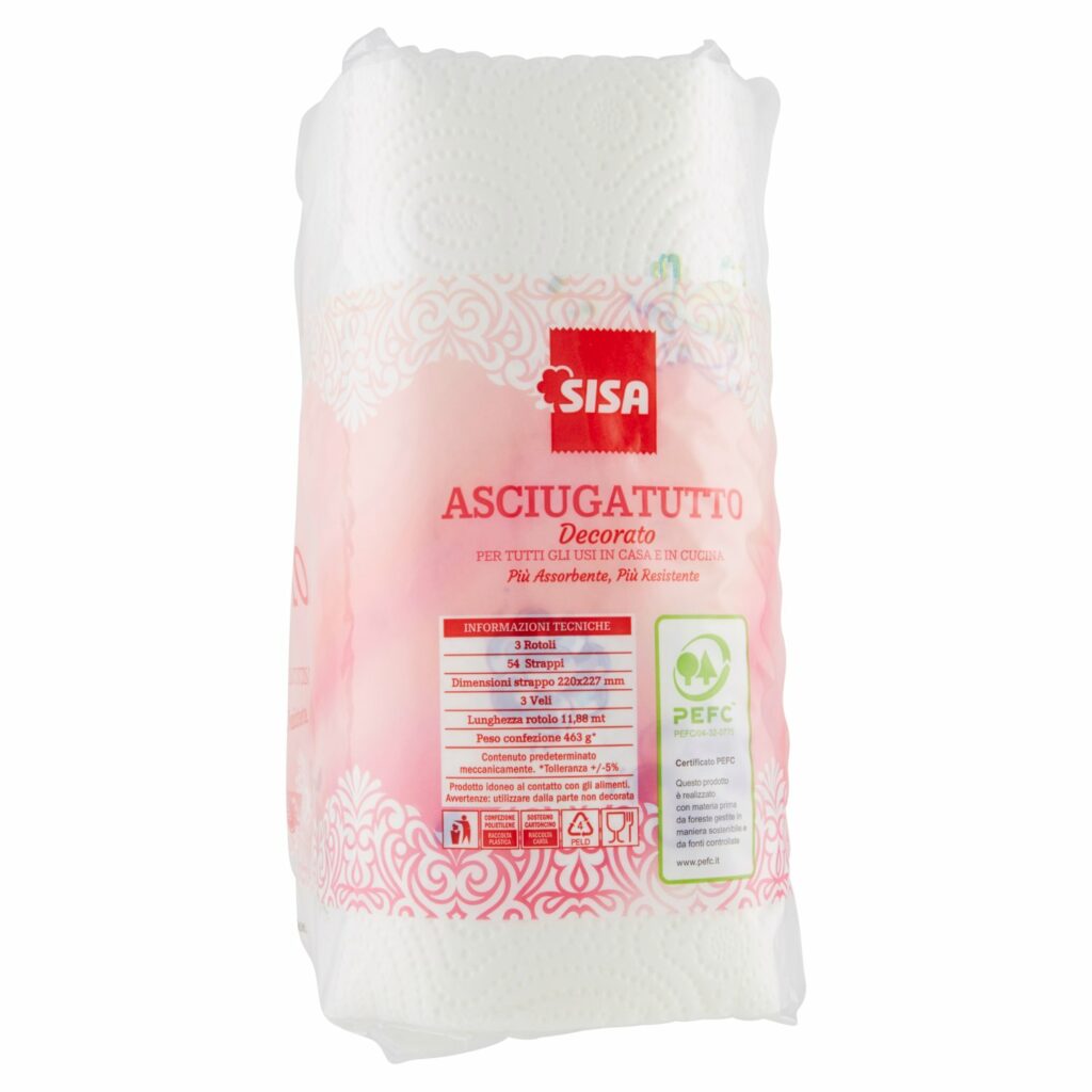 Sisa Asciugatutto Decorato 3 pz