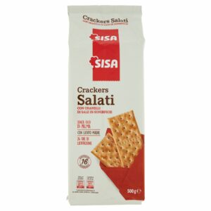 Sisa Crackers con Granelli di Sale in Superficie 500 g