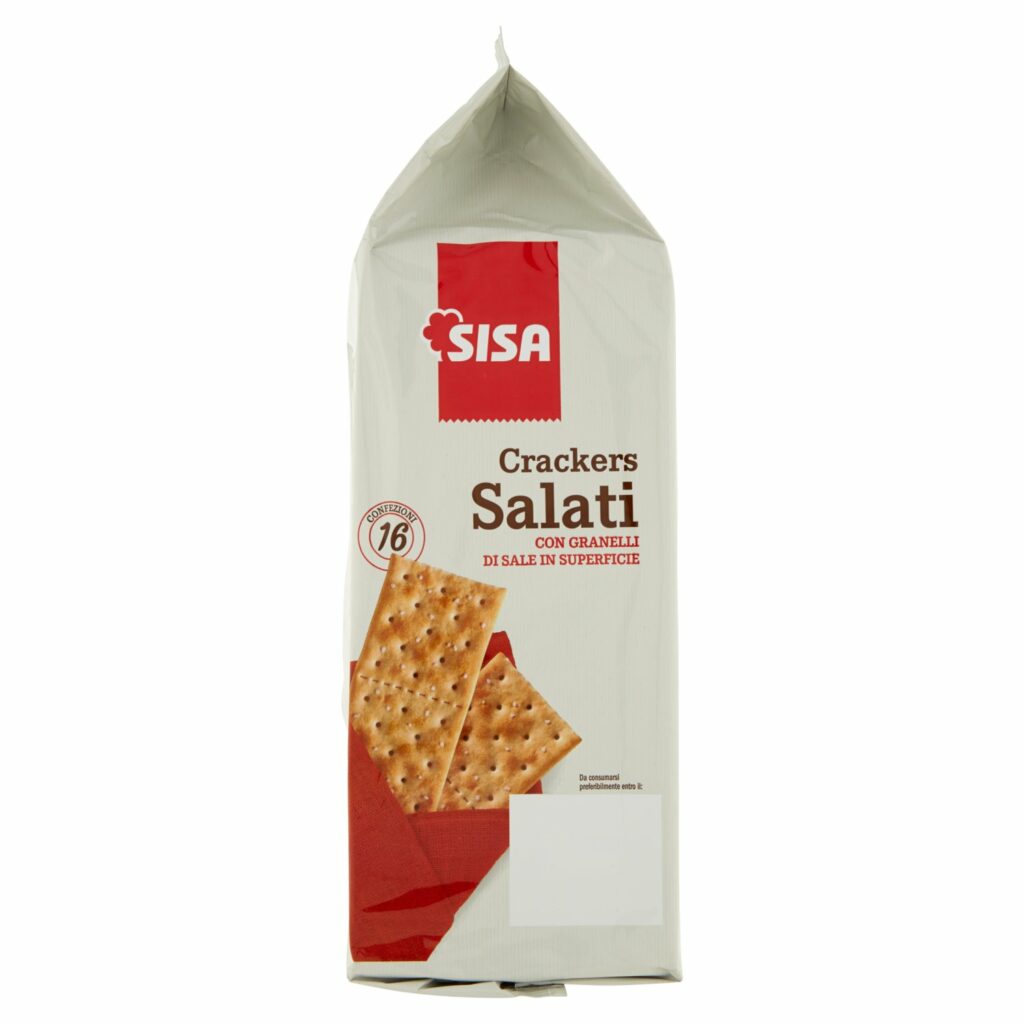 Sisa Crackers con Granelli di Sale in Superficie 500 g