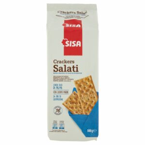 Sisa Crackers Salati senza Granelli di Sale in Superficie 500 g