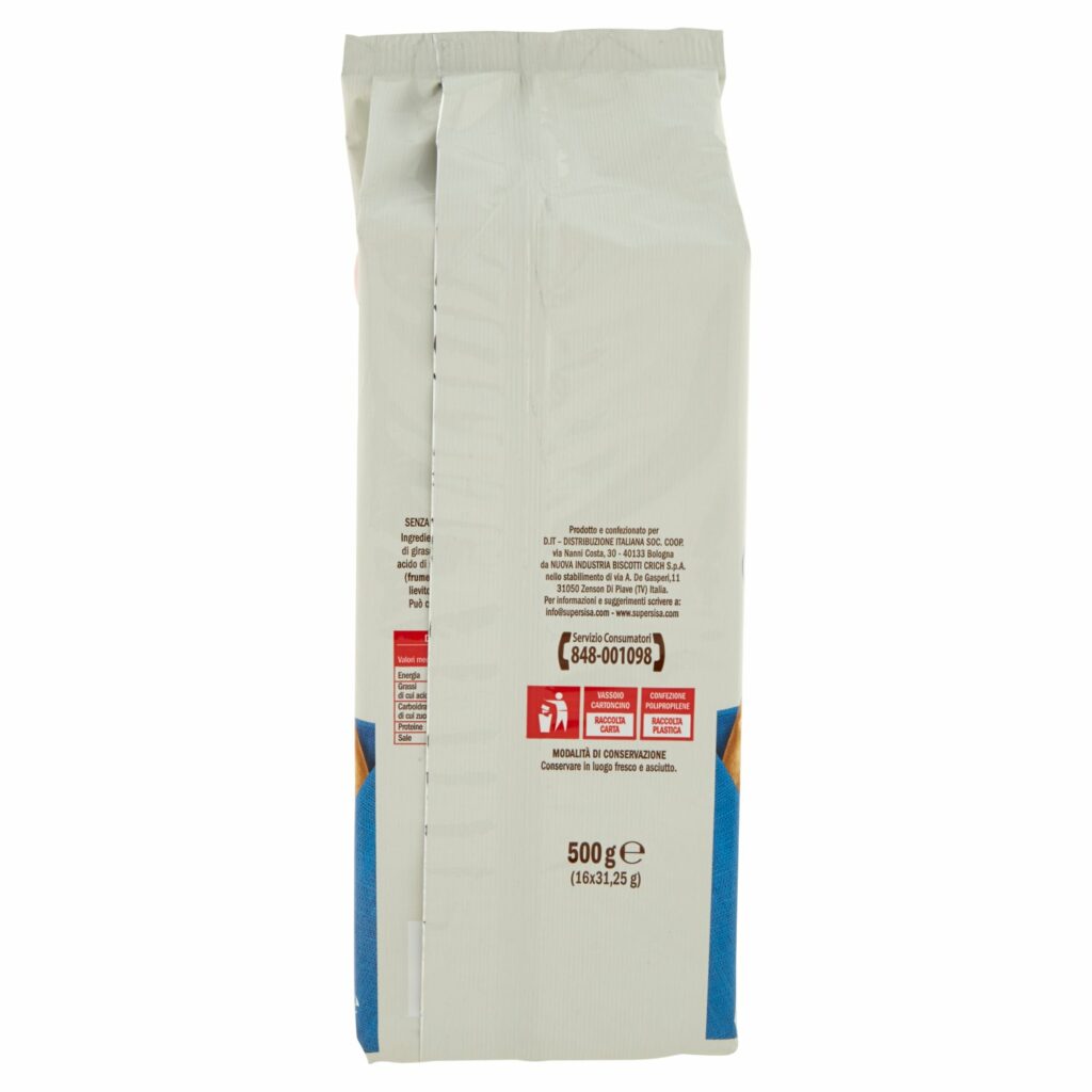 Sisa Crackers Salati senza Granelli di Sale in Superficie 500 g