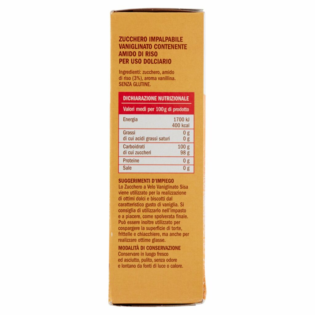 Sisa Zucchero a Velo Vanigliato 125 g