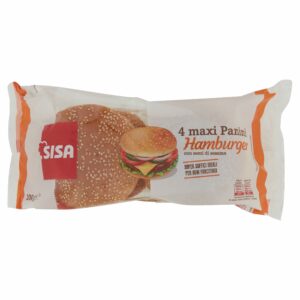Sisa maxi Panini Hamburger con semi di sesamo 4 pezzi 300 g