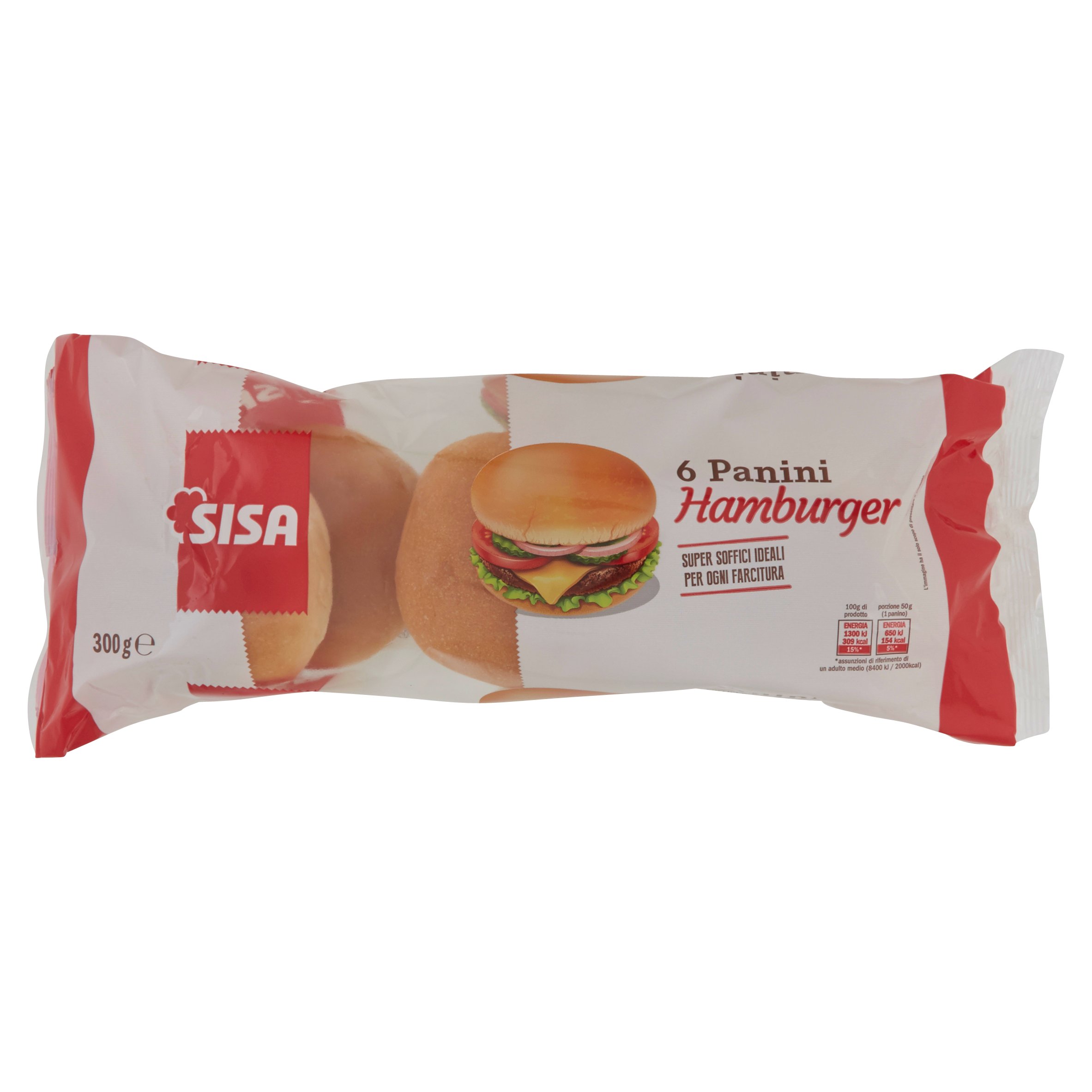 Sisa Panini Hamburger 6 pezzi 300 g - SuperSISA