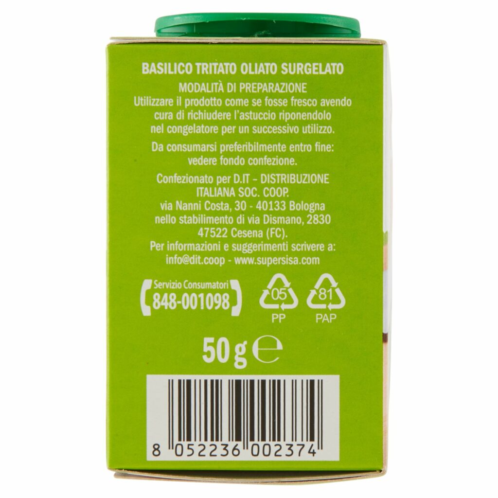 Sisa Basilico tritato Surgelato 50 g