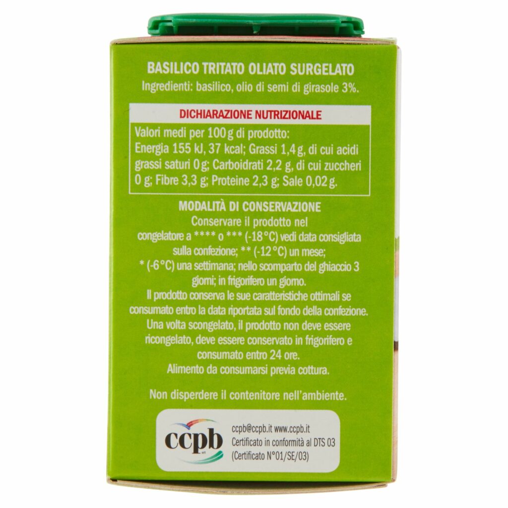 Sisa Basilico tritato Surgelato 50 g