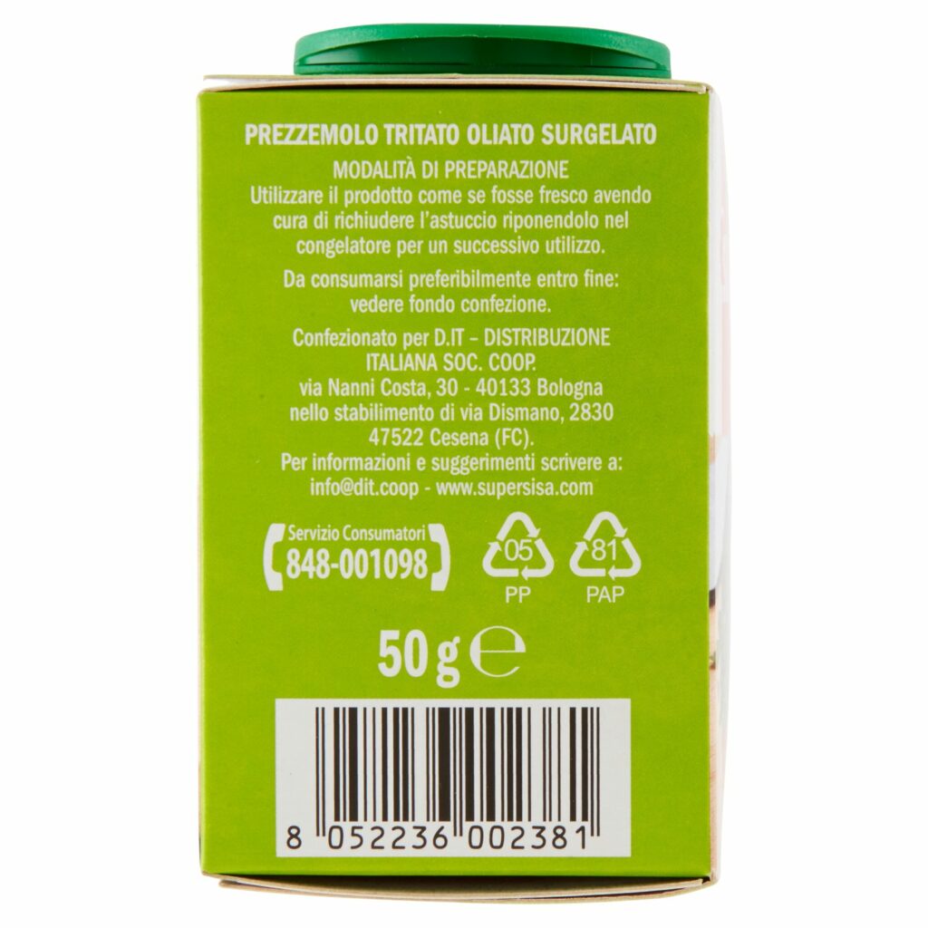 Sisa Prezzemolo tritato Surgelato 50 g