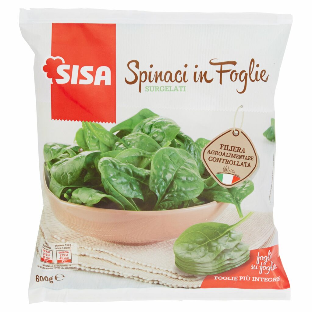 Sisa Spinaci in Foglie Surgelati 600 g
