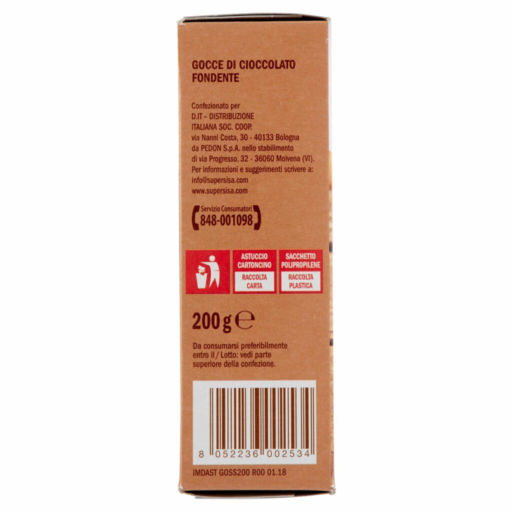 Sisa Gocce di Cioccolato 200 g