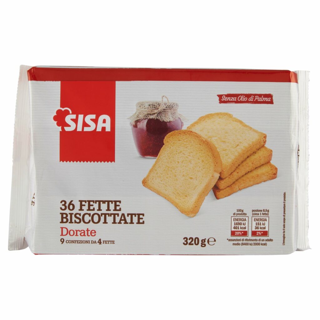 Sisa 36 Fette Biscottate Dorate 320 g