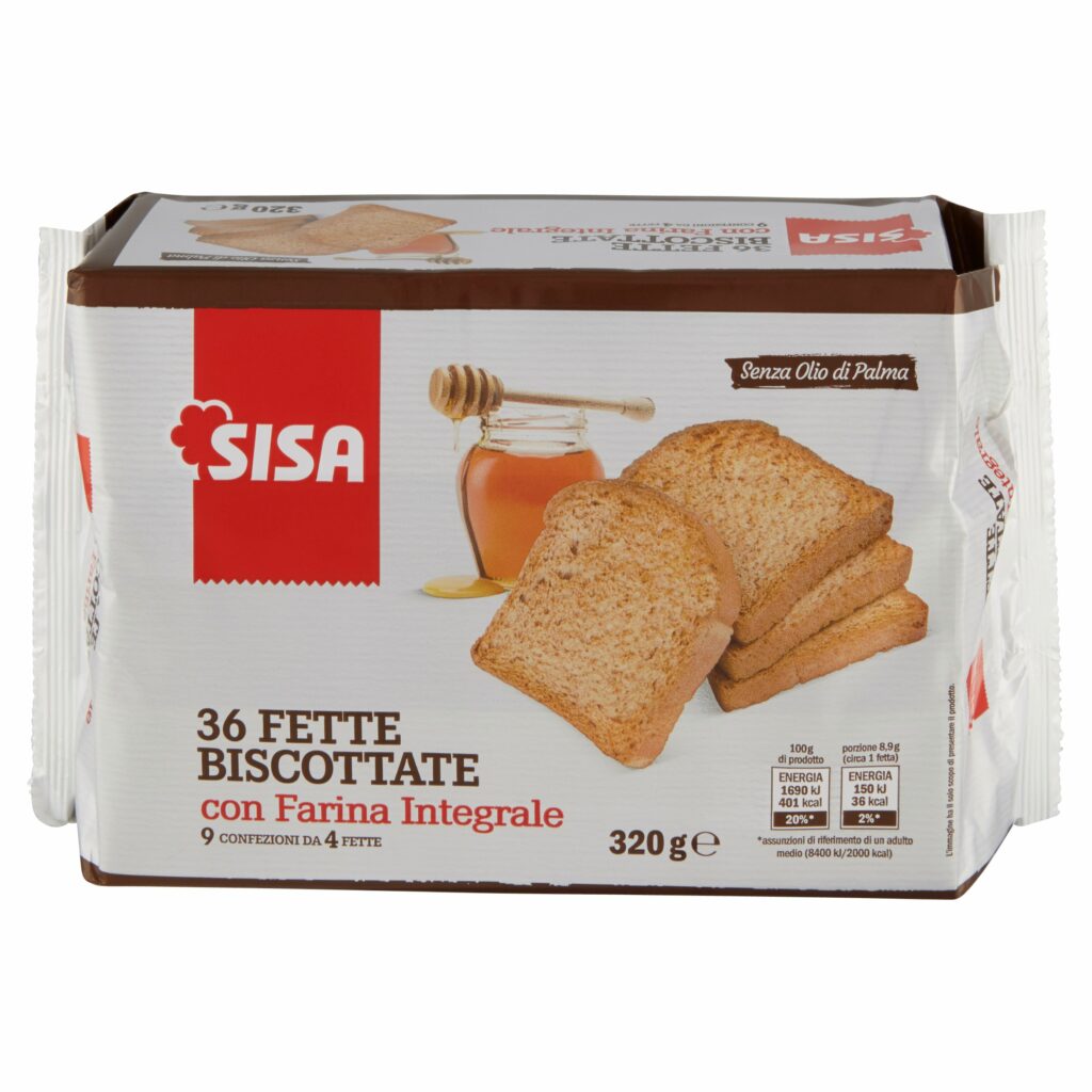 Sisa 36 Fette Biscottate con Farina Integrale 320 g