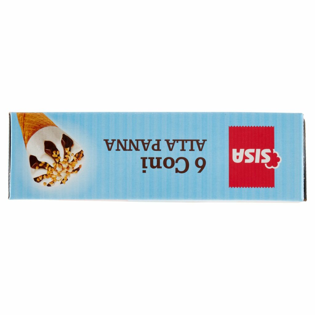 Sisa Coni Panna con Granella di Nocciola 6 x 75 g