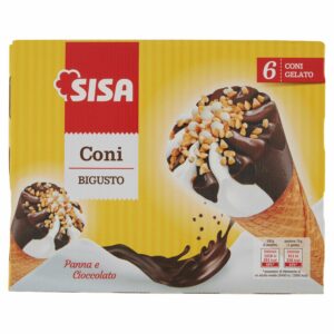 Sisa Coni Bigusto Panna e Cioccolato 6 x 75 g