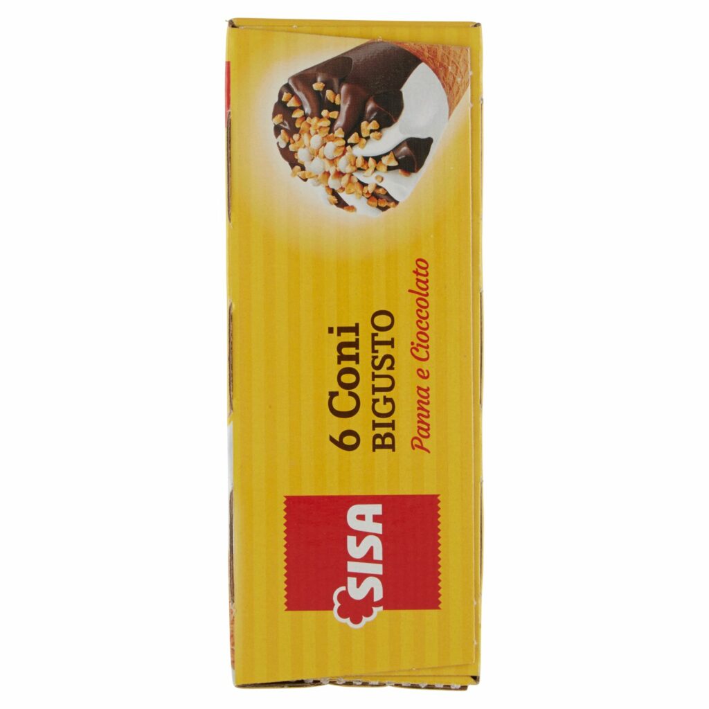 Sisa Coni Bigusto Panna e Cioccolato 6 x 75 g