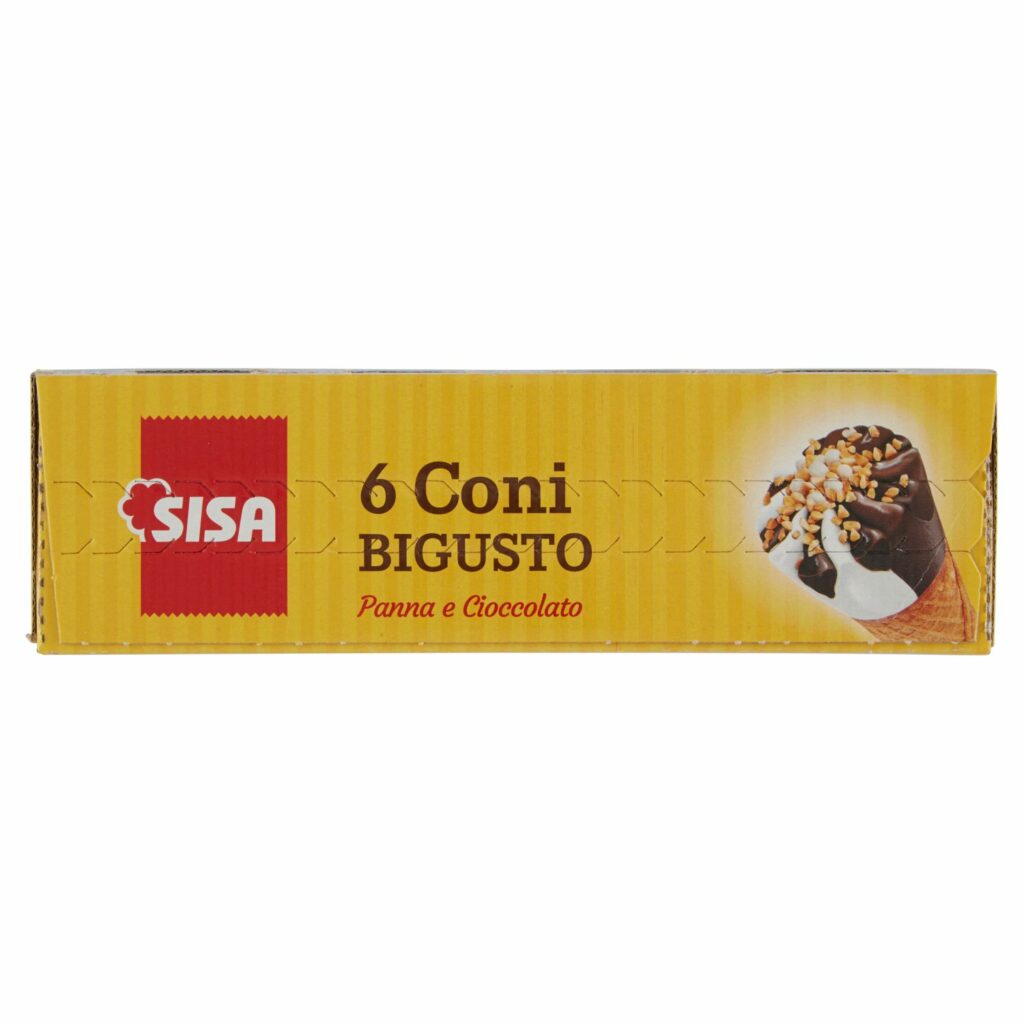 Sisa Coni Bigusto Panna e Cioccolato 6 x 75 g