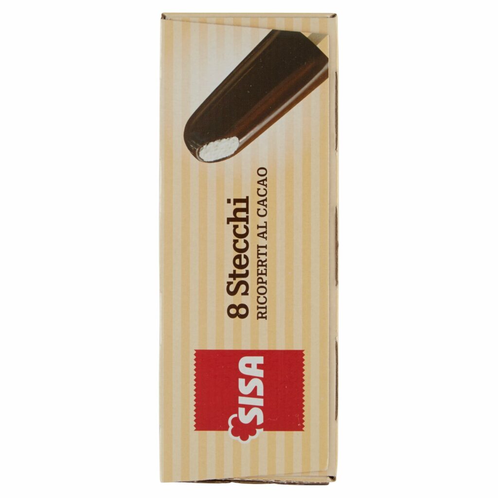 Sisa Stecchi Ricoperti al Cacao Panna e Cacao 8 x 50 g