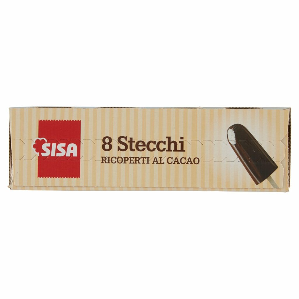 Sisa Stecchi Ricoperti al Cacao Panna e Cacao 8 x 50 g