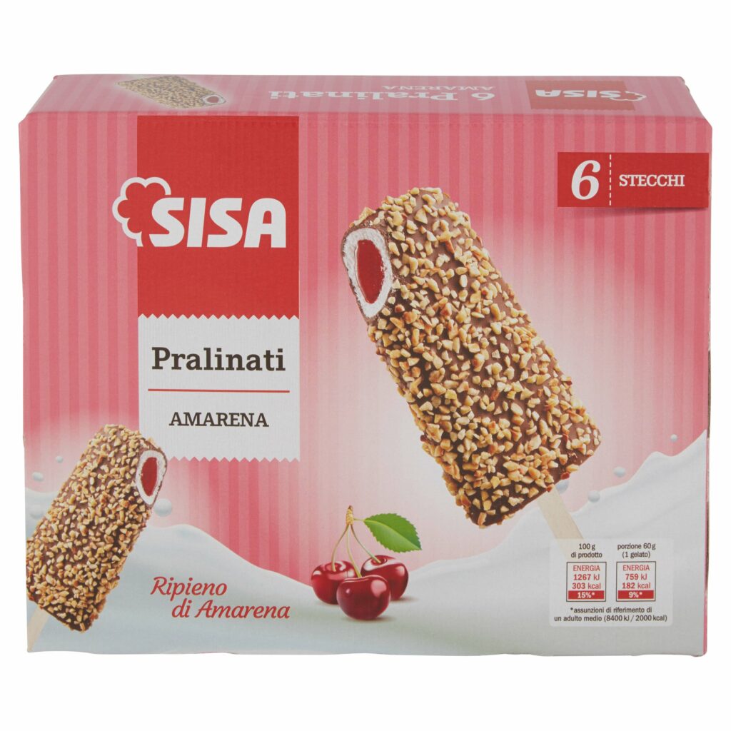 Sisa Pralinati Amarena 6 x 60 g