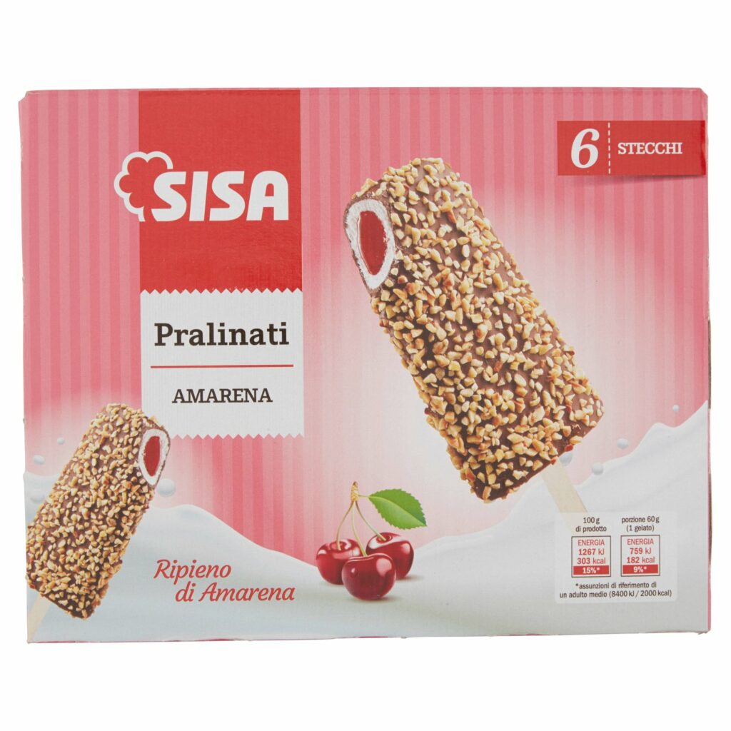 Sisa Pralinati Amarena 6 x 60 g