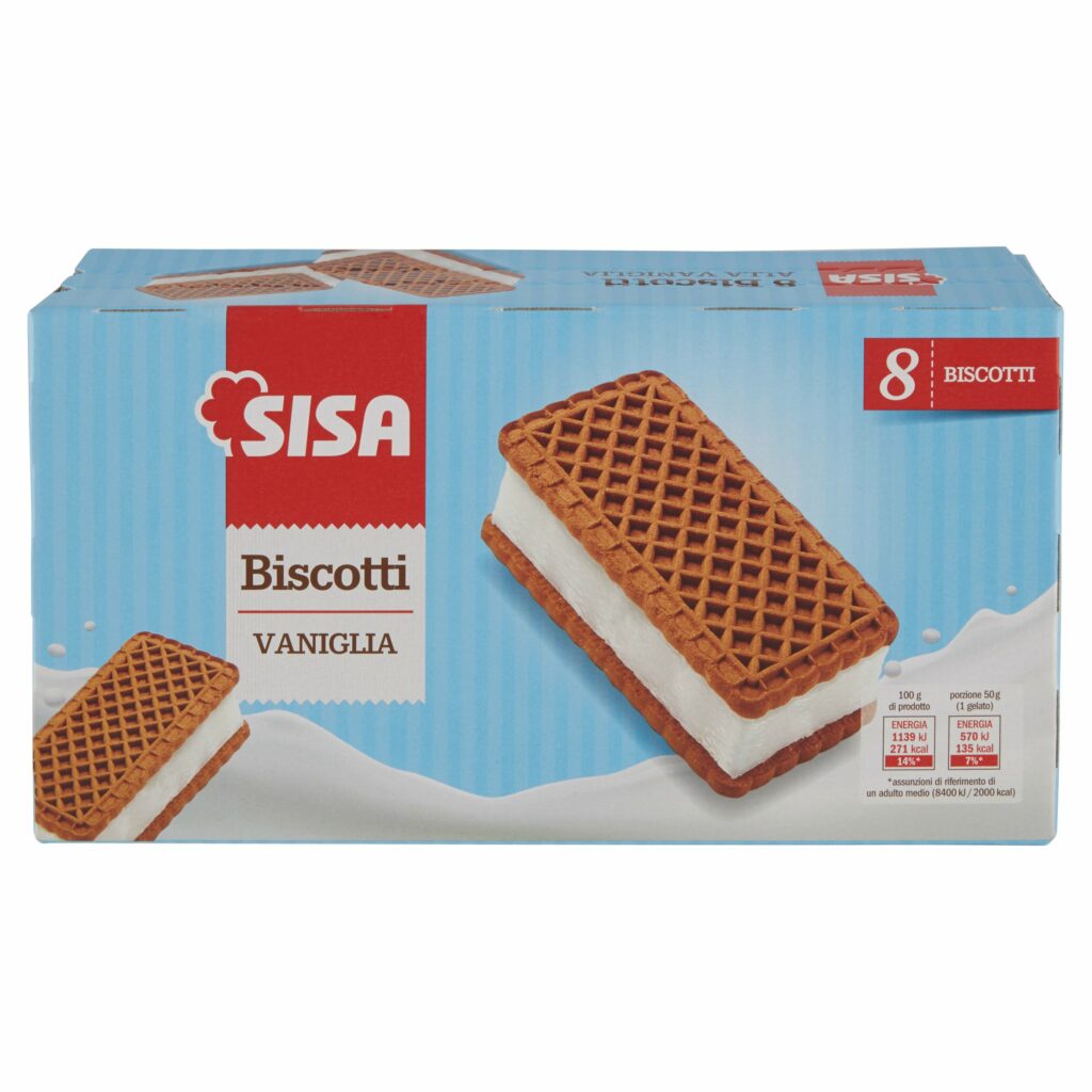 Sisa Biscotti Vaniglia 8 x 50 g