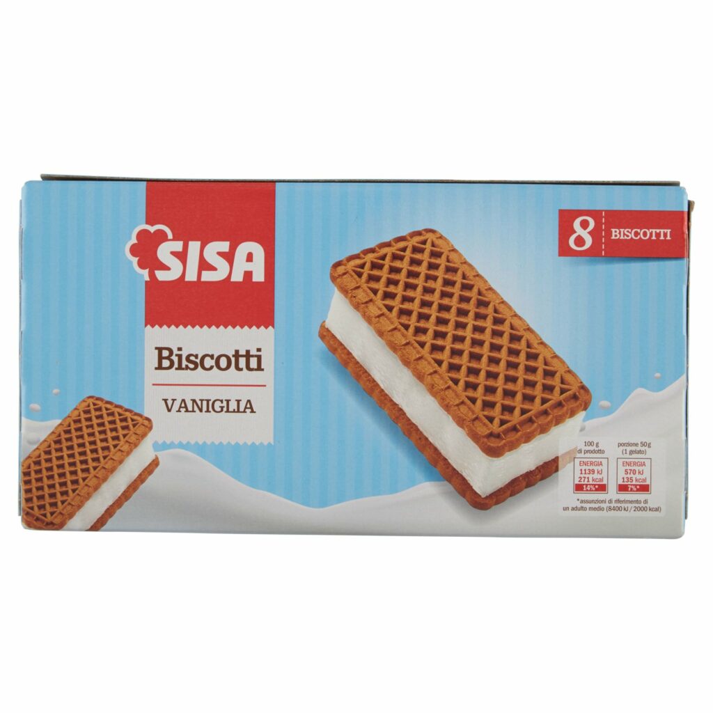 Sisa Biscotti Vaniglia 8 x 50 g