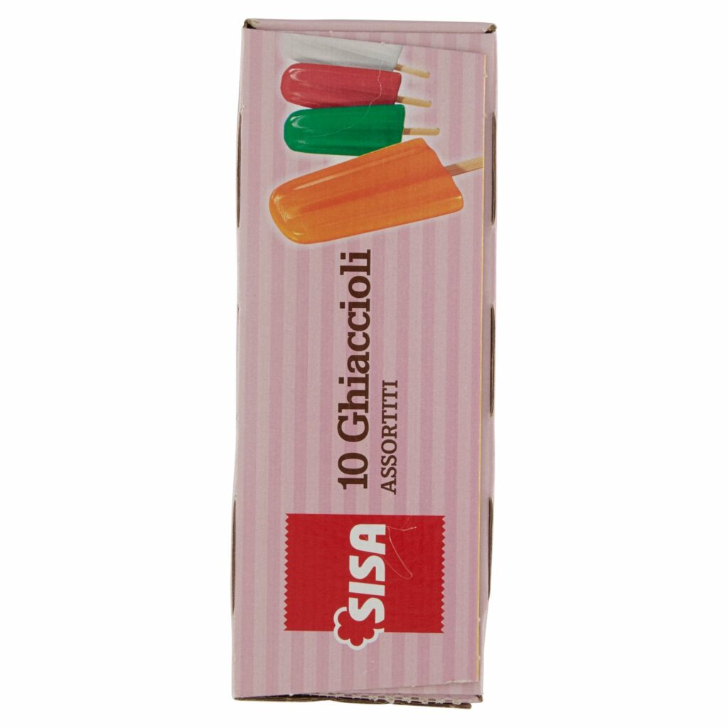 Sisa Ghiaccioli Assortiti Limone, Amarena, Arancia, Gusto Menta 10 x 65 g
