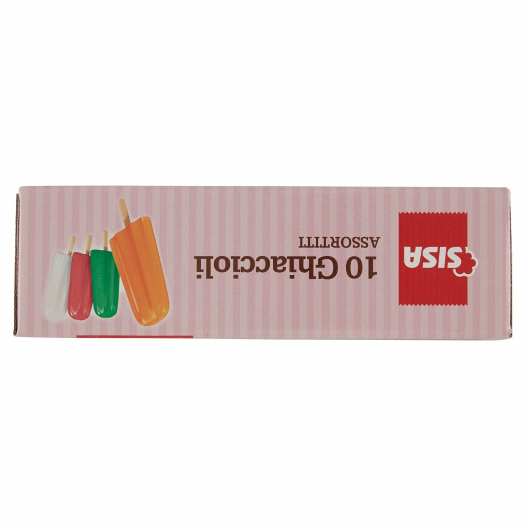 Sisa Ghiaccioli Assortiti Limone, Amarena, Arancia, Gusto Menta 10 x 65 g