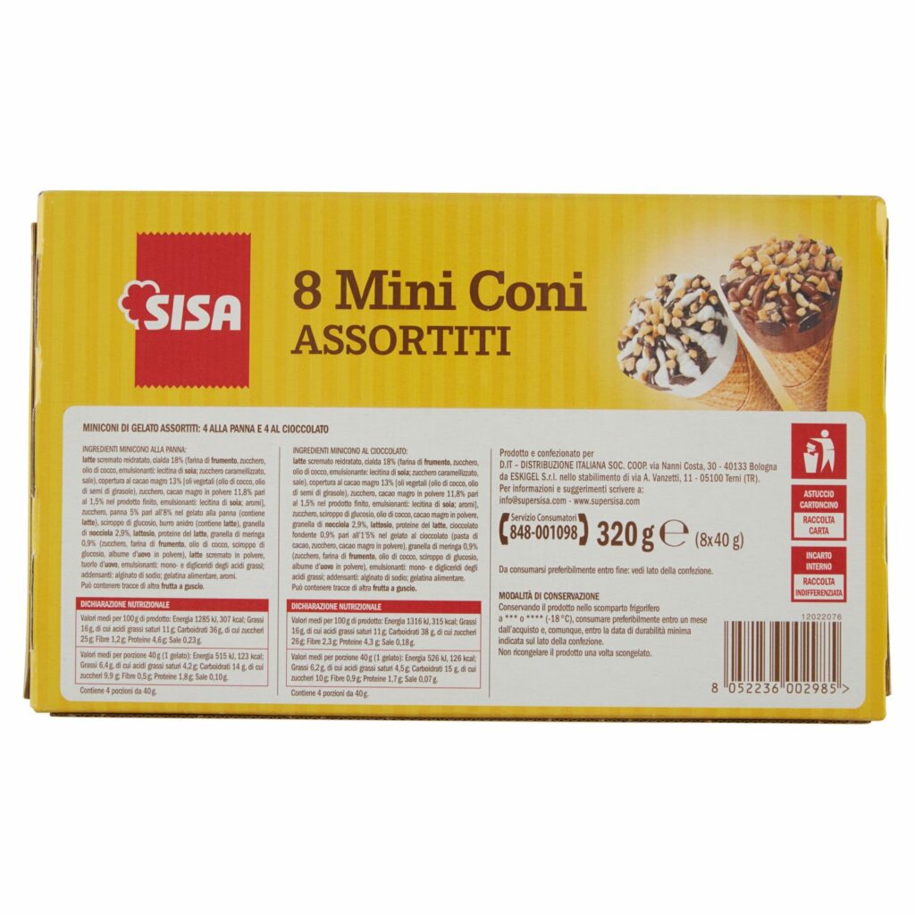 Sisa mini Coni Assortiti 8 x 40 g