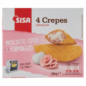 Sisa 4 Crepes Prosciutto e Formaggio Surgelate 4 x 63 g