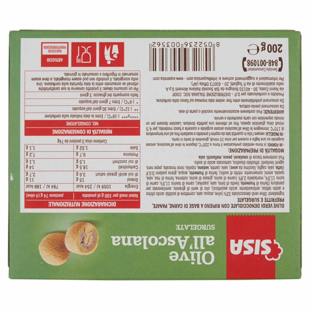 Sisa Olive all'Ascolana Surgelate 200 g