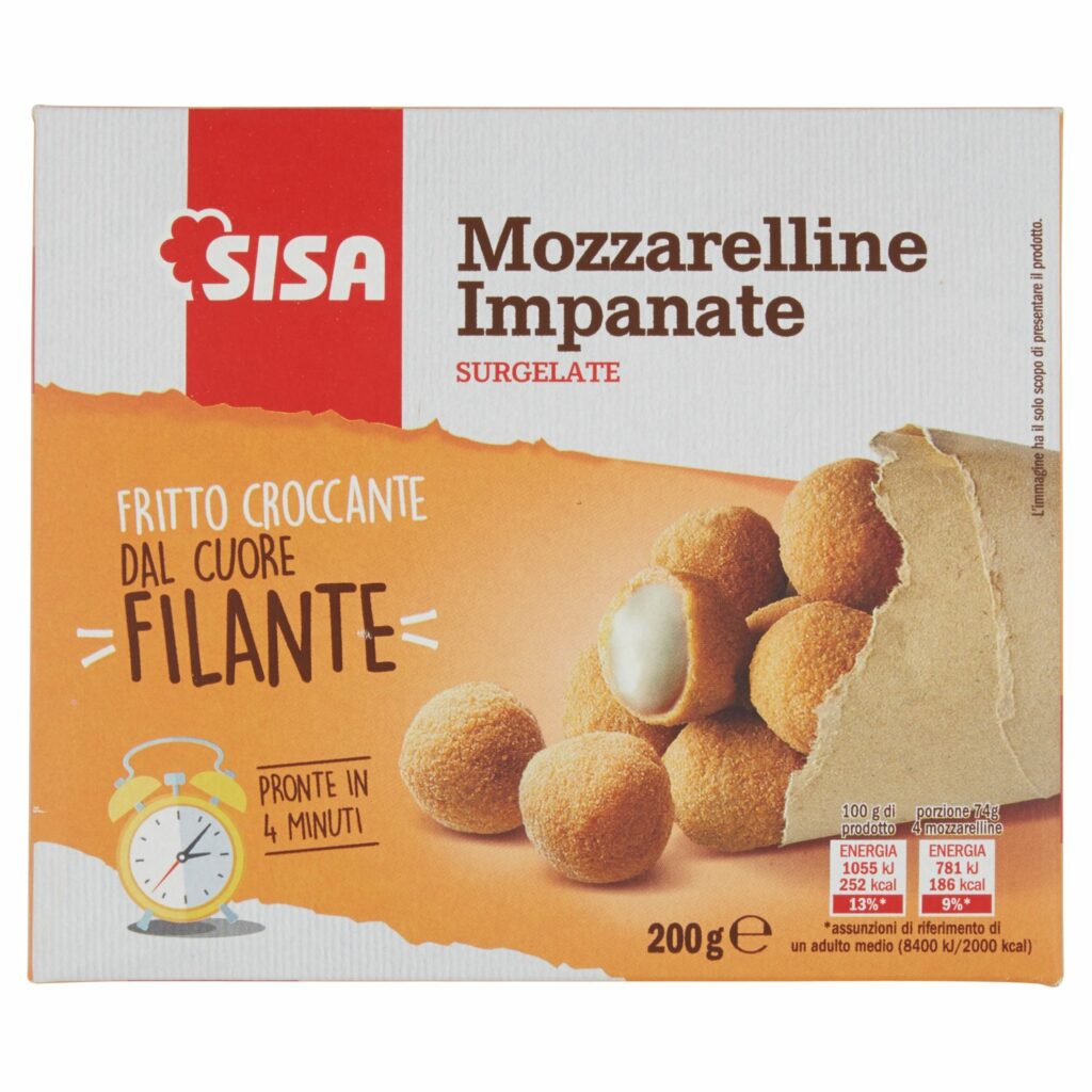 Sisa Mozzarelline Impanate	 Surgelate 200 g