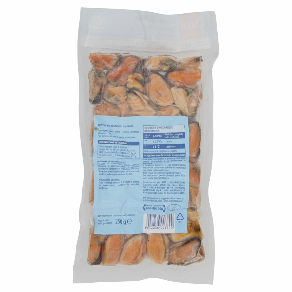 Sisa Cozze Cilene Sgusciate Surgelate 250 g