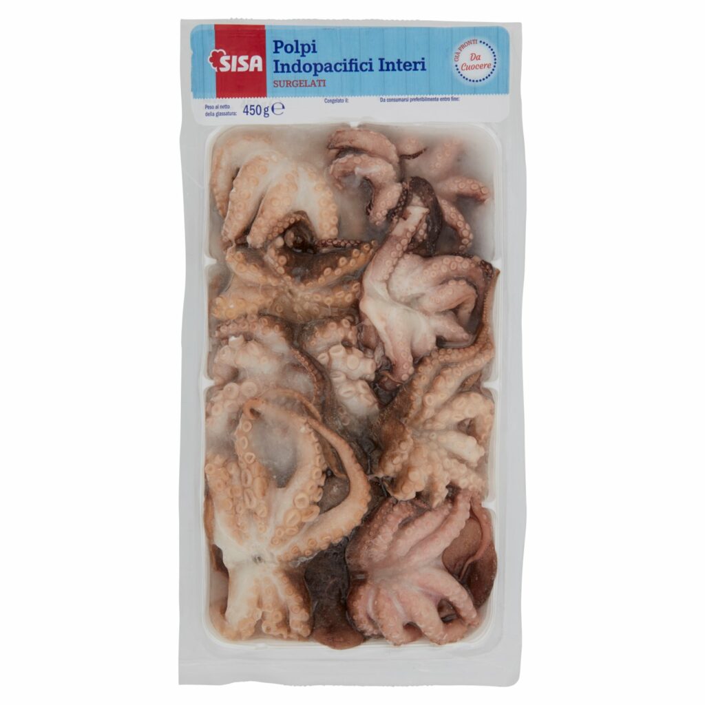 Sisa Polpi Indopacifi Interi Surgelati 450 g