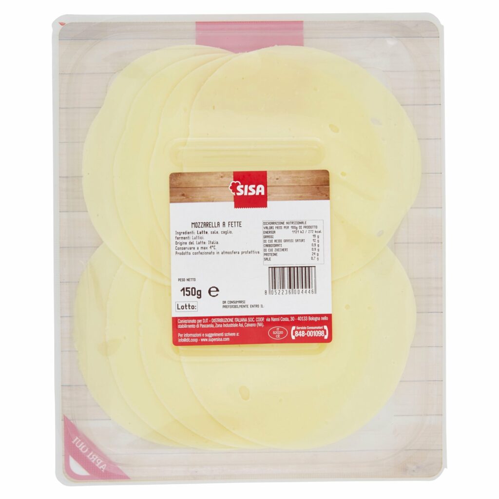 Sisa Affettato Fresco Mozzarella a Fette 150 g