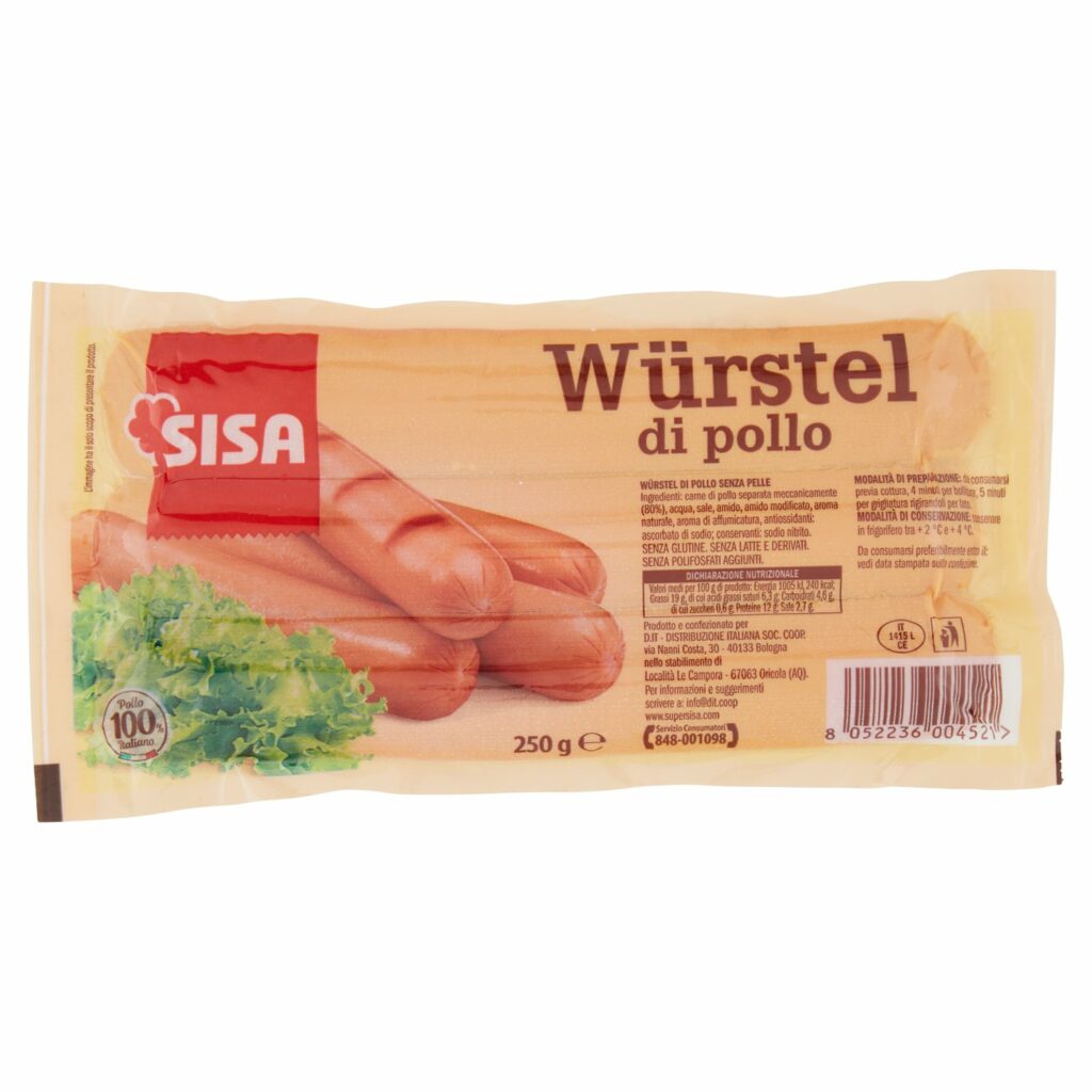 Sisa Würstel di pollo 250 g