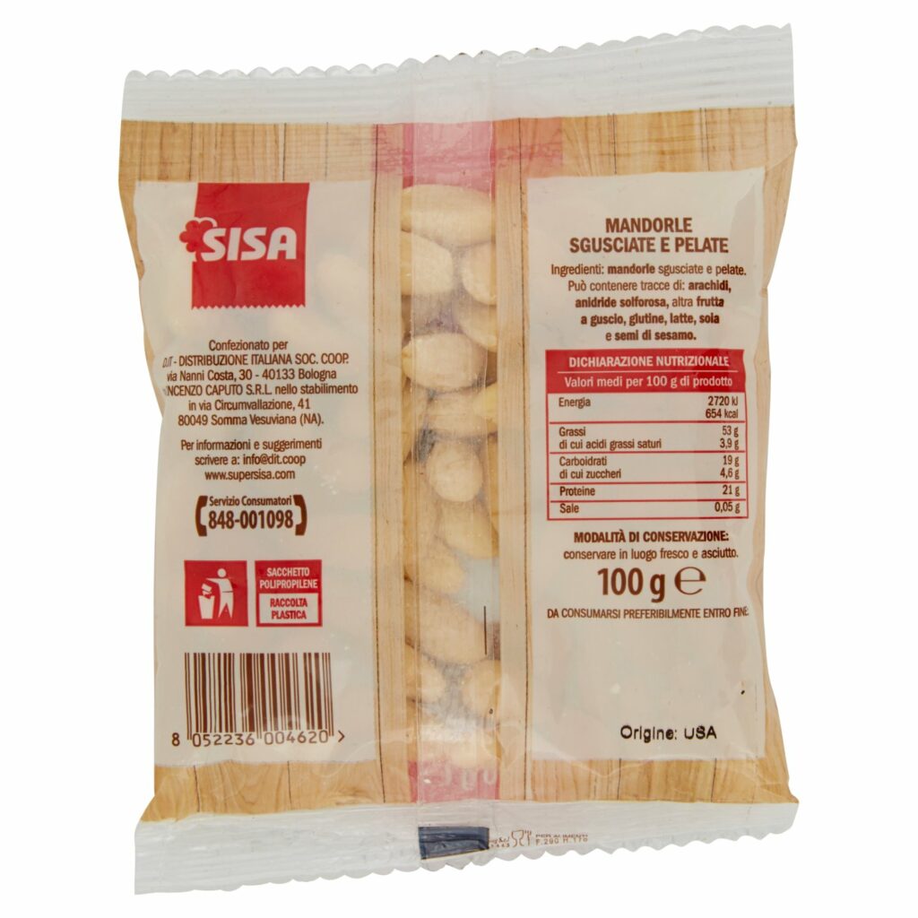 Sisa Mandorle Pelate 100 g