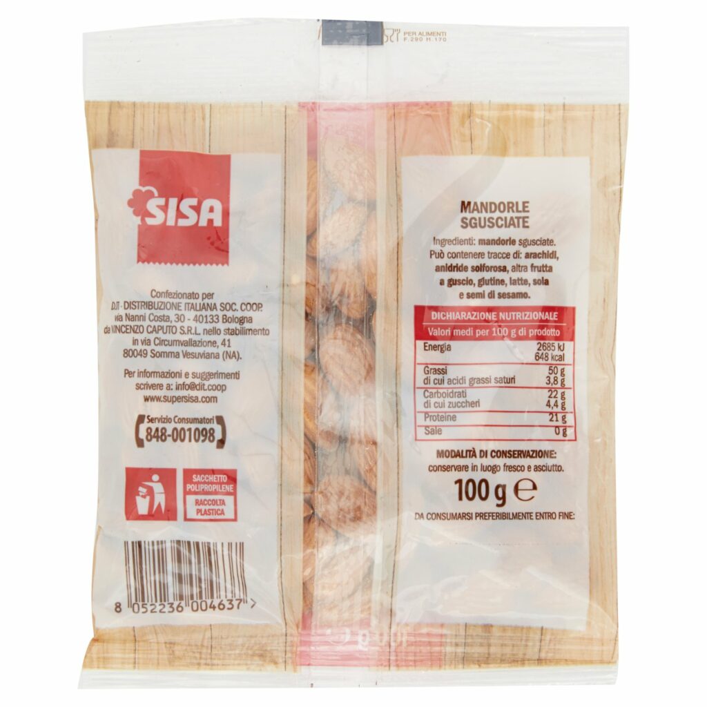Sisa Mandorle Sgusciate 100 g