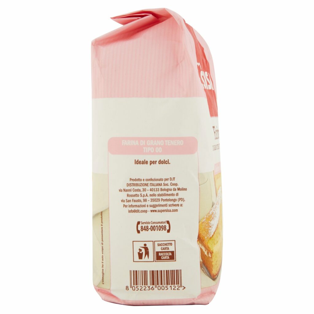 Sisa Farina di Grano Tenero Tipo 00 ideale per Dolci 1 kg