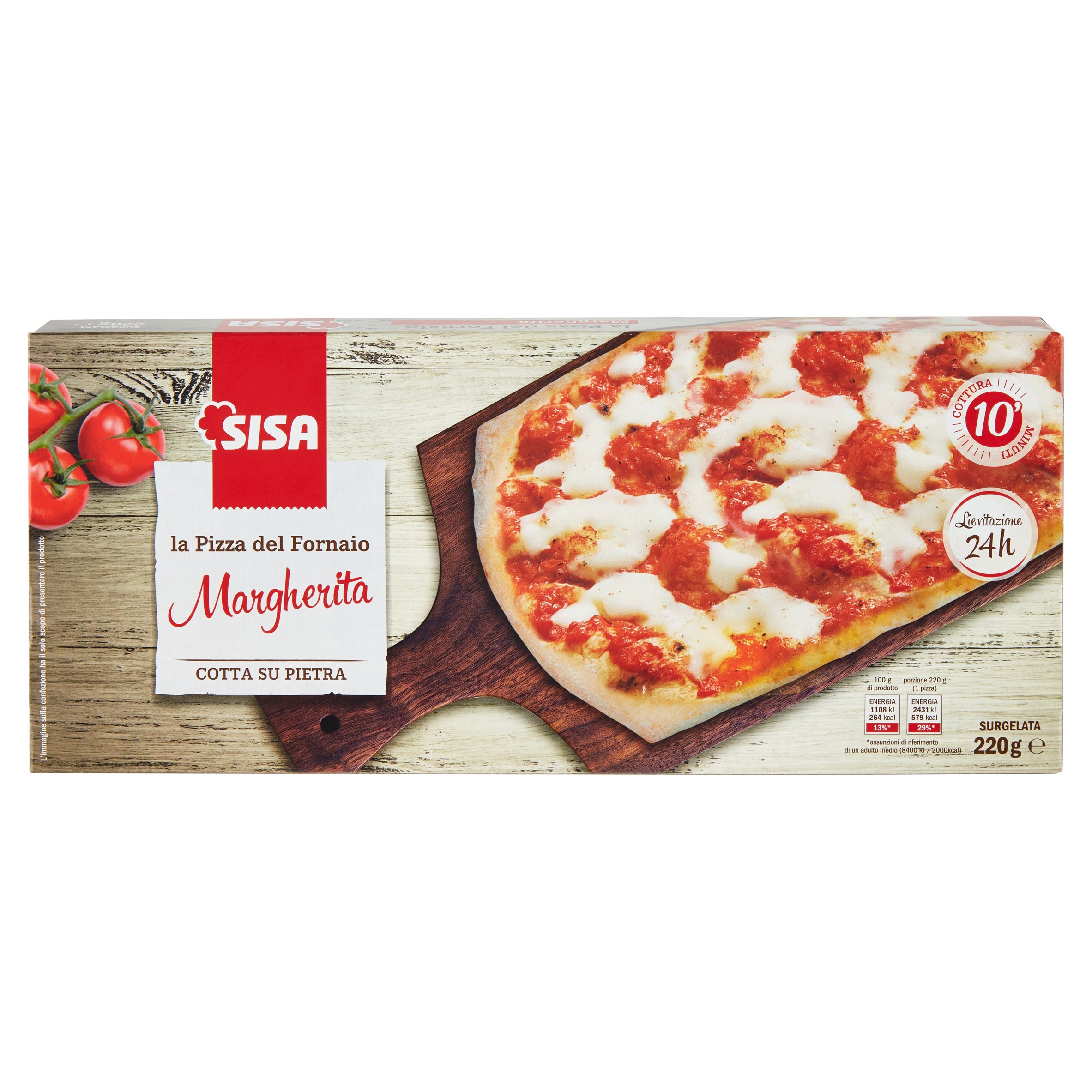 Sisa la Pizza del Fornaio Margherita Surgelata 220 g - SuperSISA