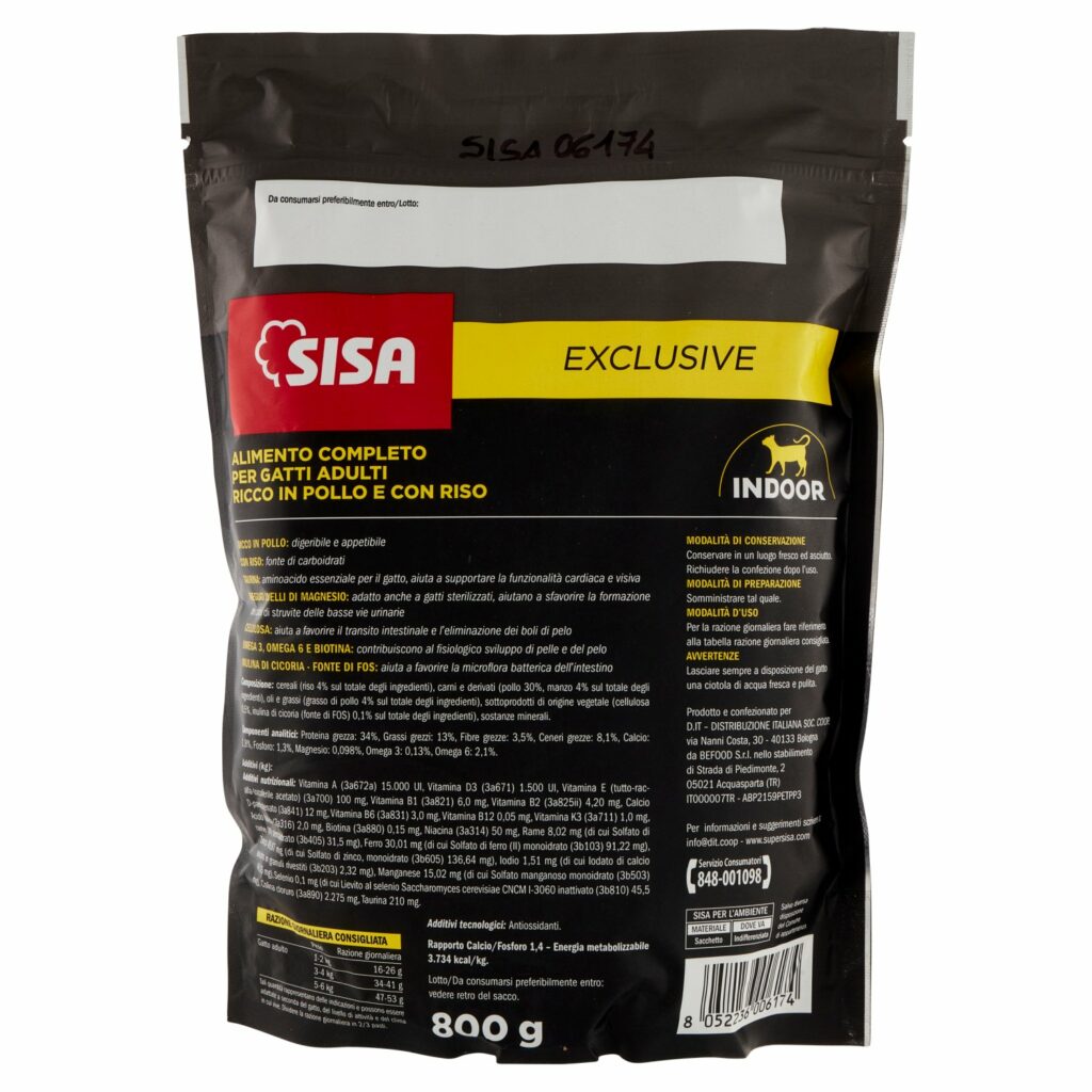 Sisa Exclusive Crocchette Ricche in Pollo con Riso 800 g