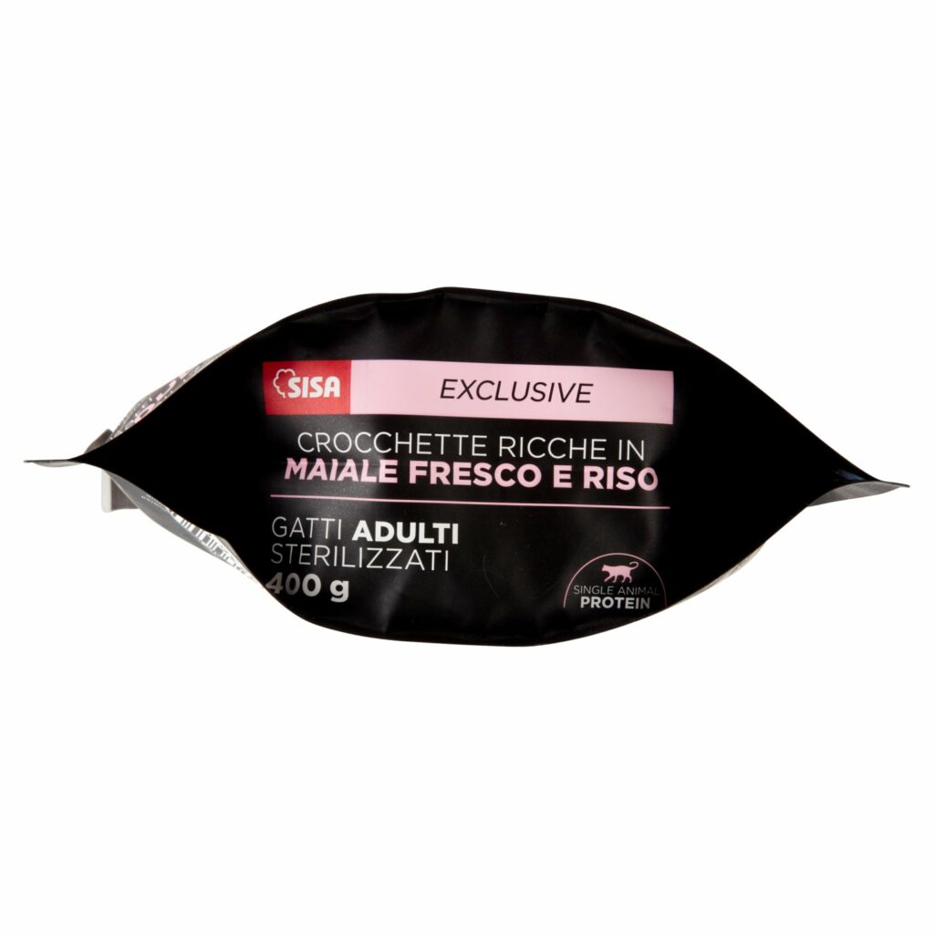 Sisa Exclusive Crocchette Ricche in Maiale Fresco e Riso 400 g