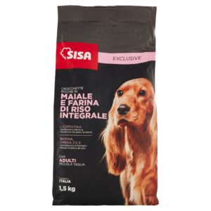 Sisa Exclusive Crocchette Ricche in Maiale e Farina di Riso Integrale 1,5 kg