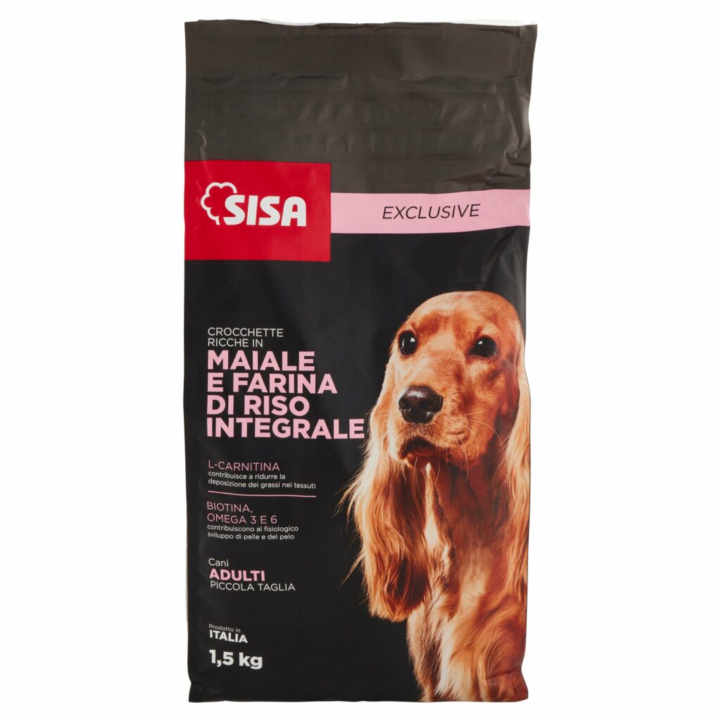 Sisa Exclusive Crocchette Ricche in Maiale e Farina di Riso Integrale 1,5 kg