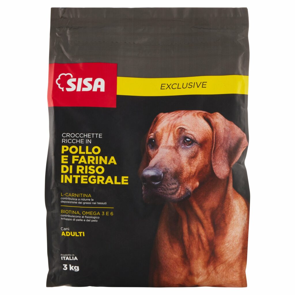 Sisa Exclusive Crocchette Ricche in Pollo e Farina di Riso Integrale 3 kg