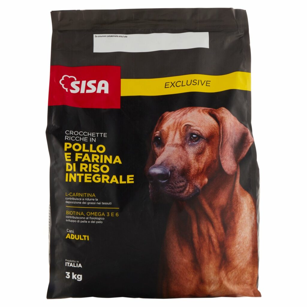 Sisa Exclusive Crocchette Ricche in Pollo e Farina di Riso Integrale 3 kg