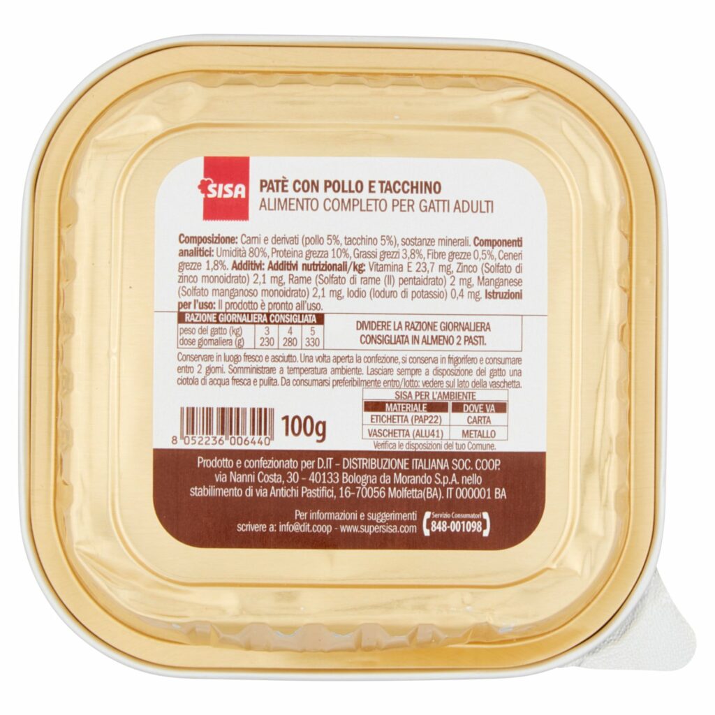 Sisa Patè con Pollo e Tacchino 100 g