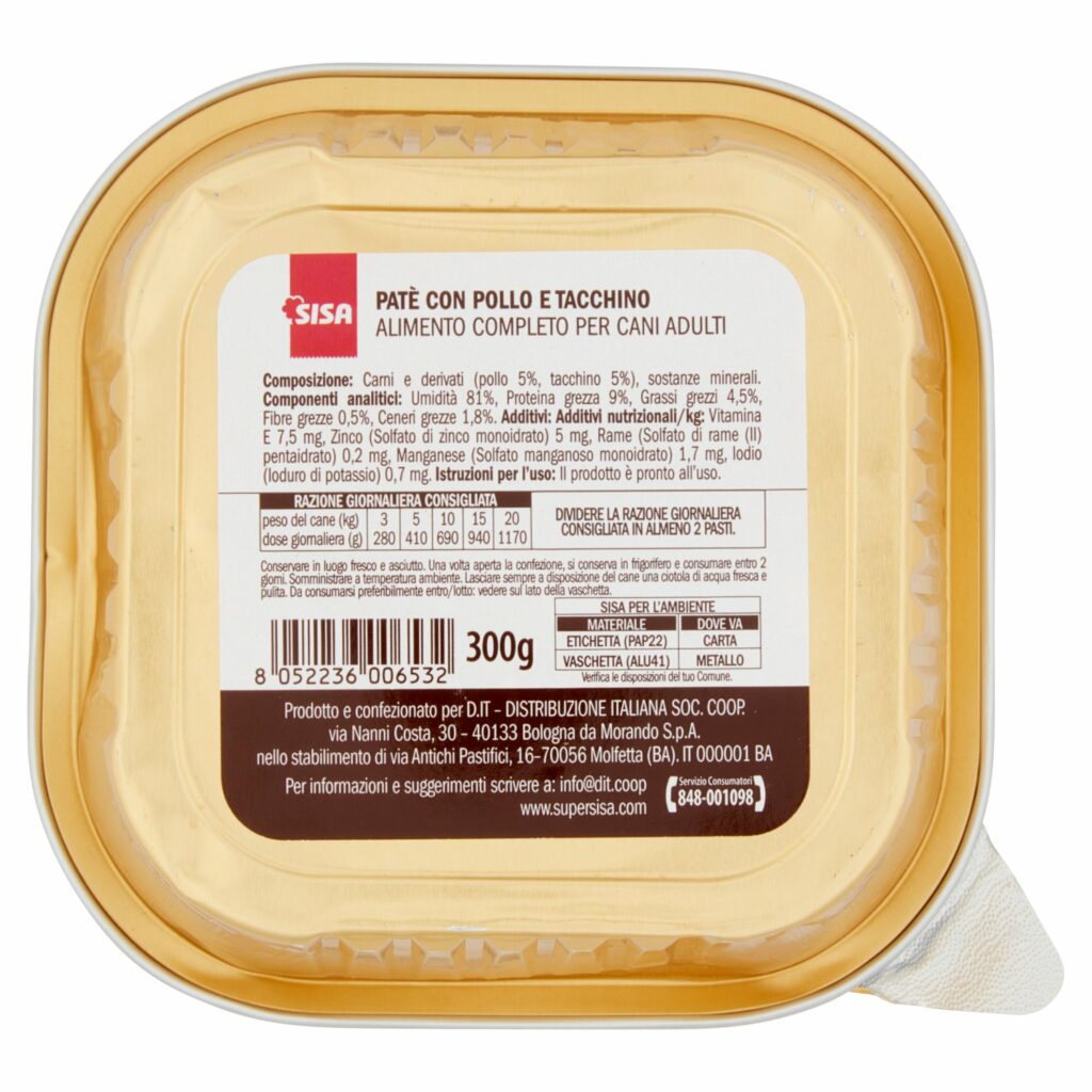 Sisa Patè con Pollo e Tacchino 300 g