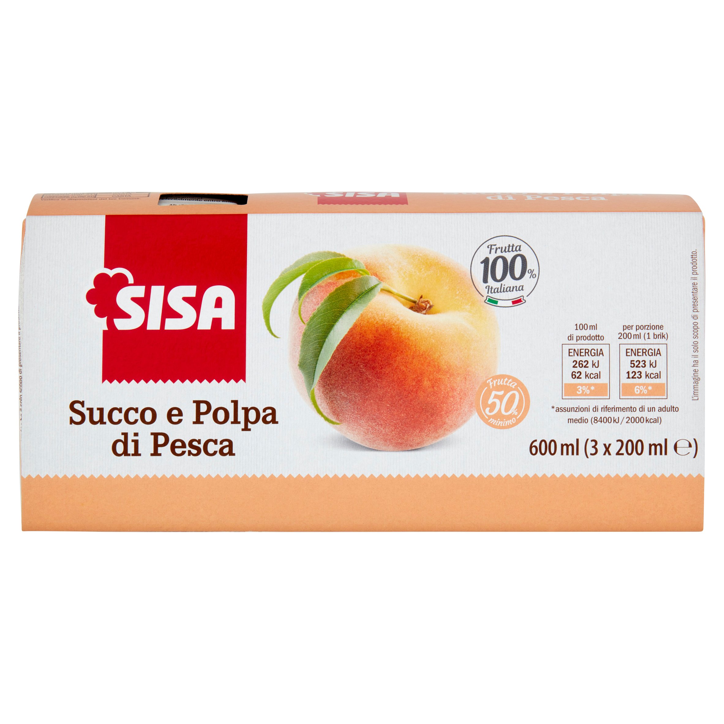 Sisa Succo e Polpa di Pesca 3 x 200 ml - SuperSISA