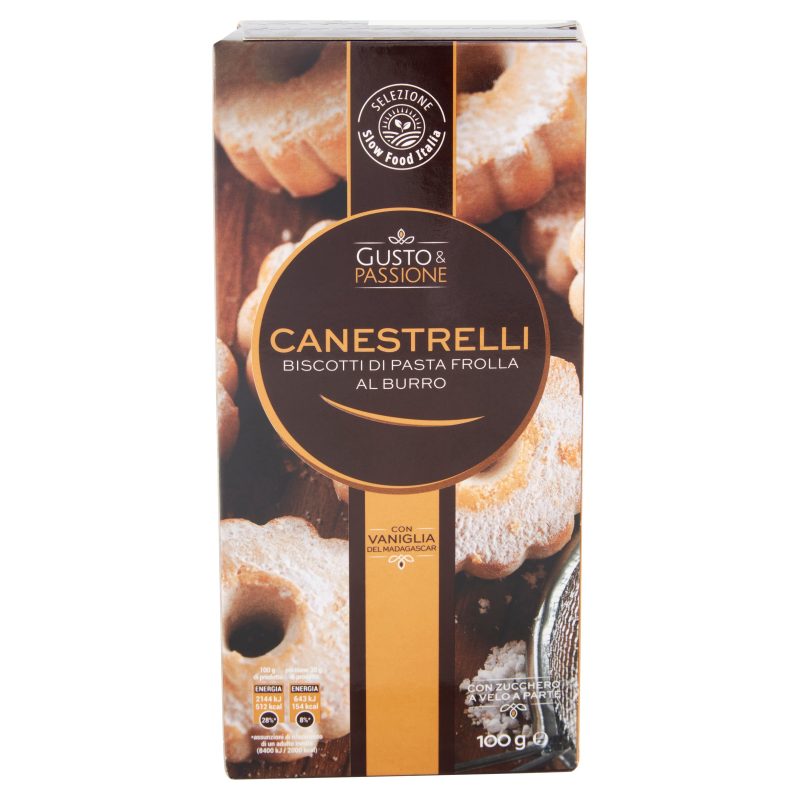 Gusto & Passione Canestrelli Biscotti di Pasta Frolla al Burro 100 g